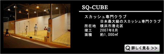 スカッシュ専門クラブSQ-CUBE(エスキューブ)の施工事例